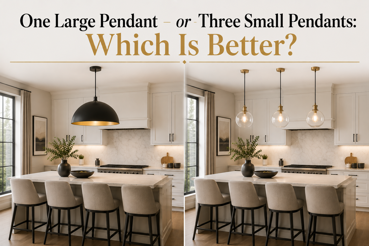 One Large Pendant or Three Small Pendants: Which Is Better?