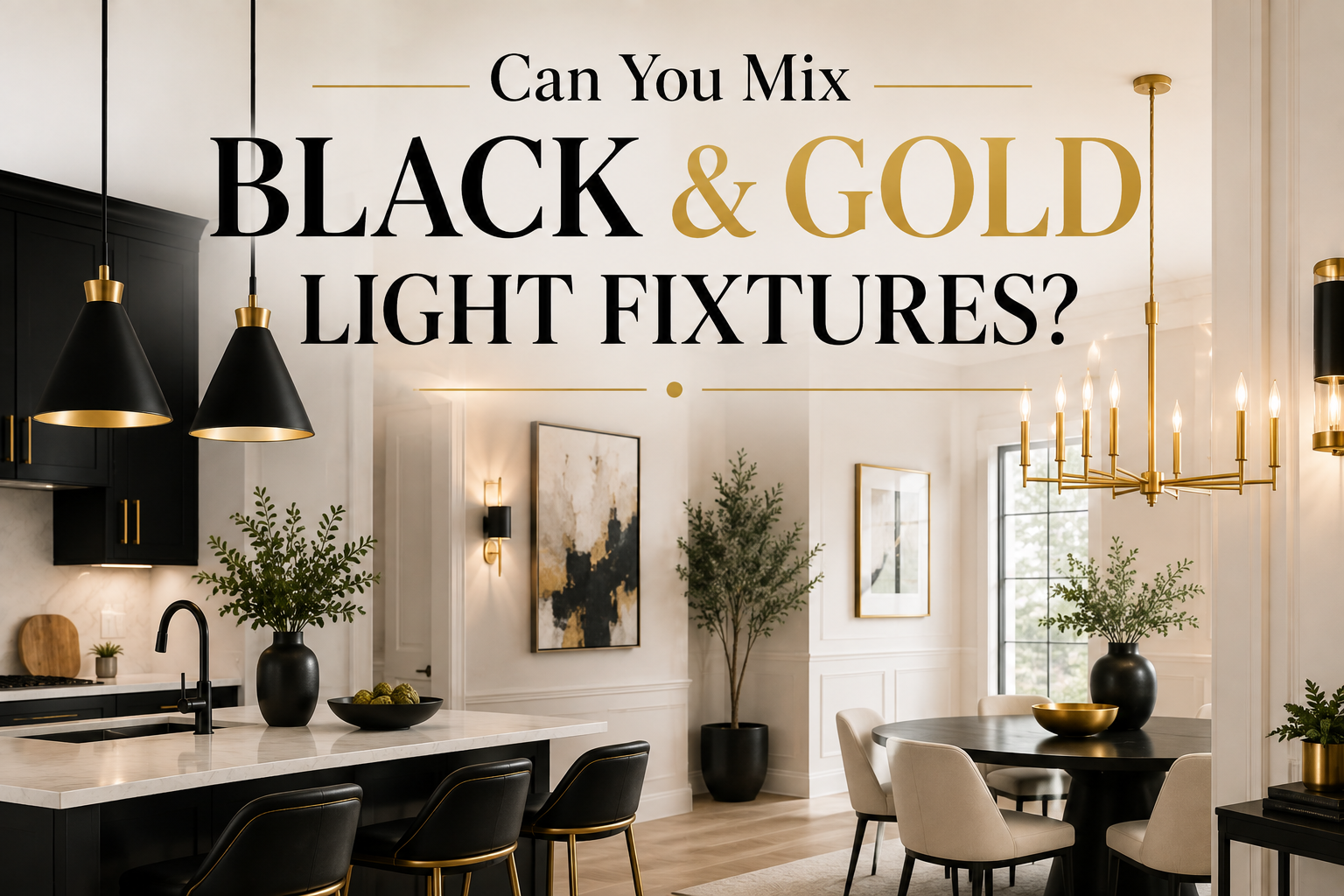 Can You Mix Black and Gold Light Fixtures?