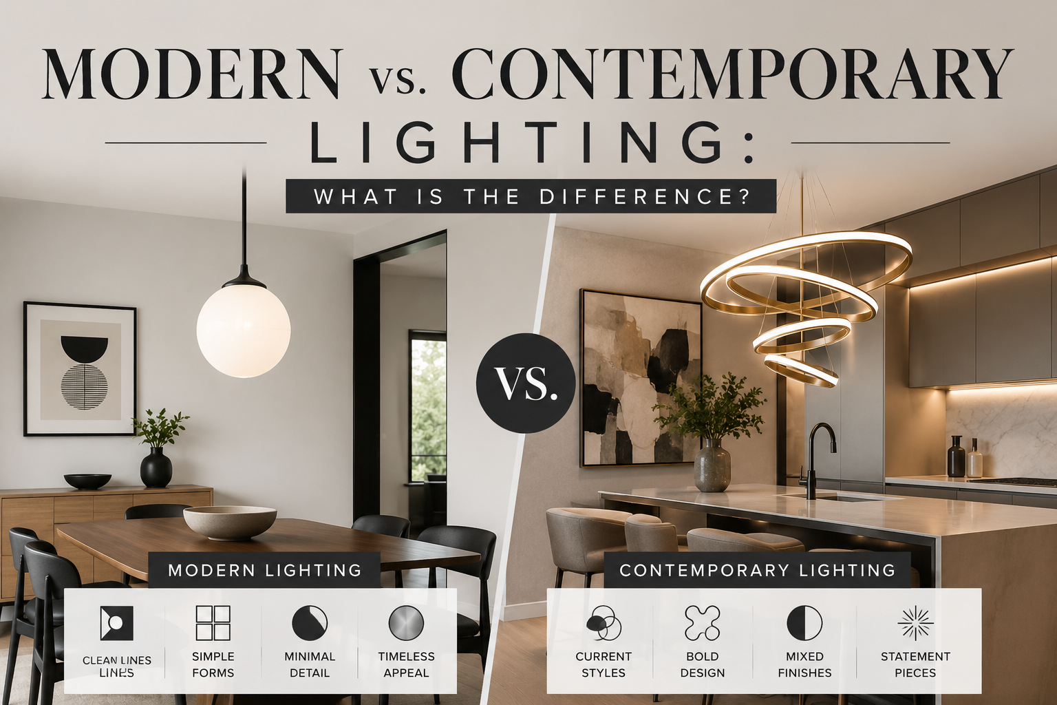 Modern vs. Contemporary Lighting: What Is the Difference?
