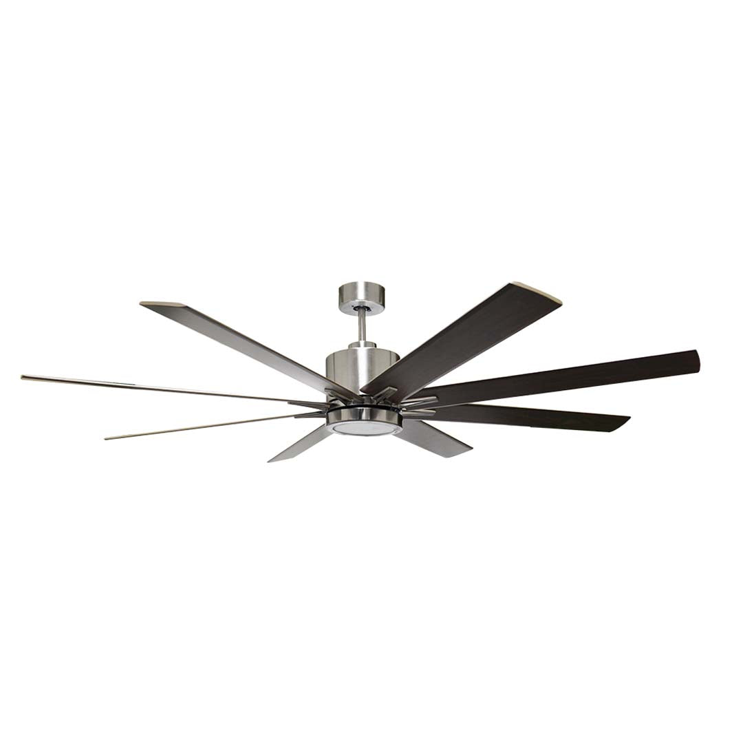 8-Blade 66" NK Fan Silver/Walnut Blades 16W LED Light Kit 3000K
