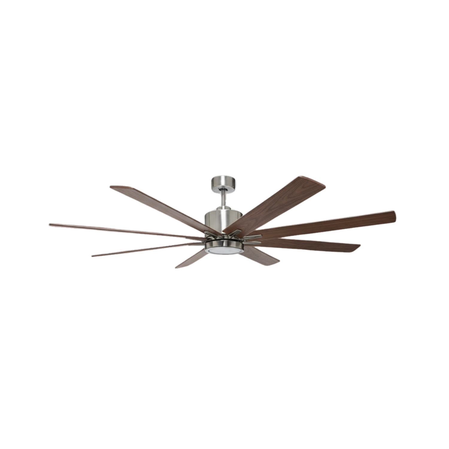 8-Blade 66" NK Fan Wall Control Silver/Walnut Blades 20W LED 3K,4K,5K