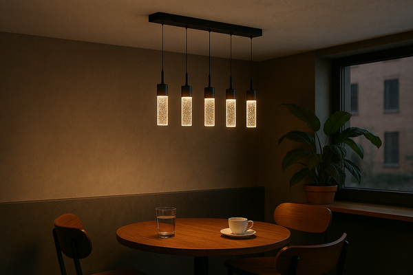 【美品】UNICO OLIKA LAMP 3BULB PENDANT UHP4343 Mid-Century Modern Pendant 21.625''H x 16.125''W, Brushed
