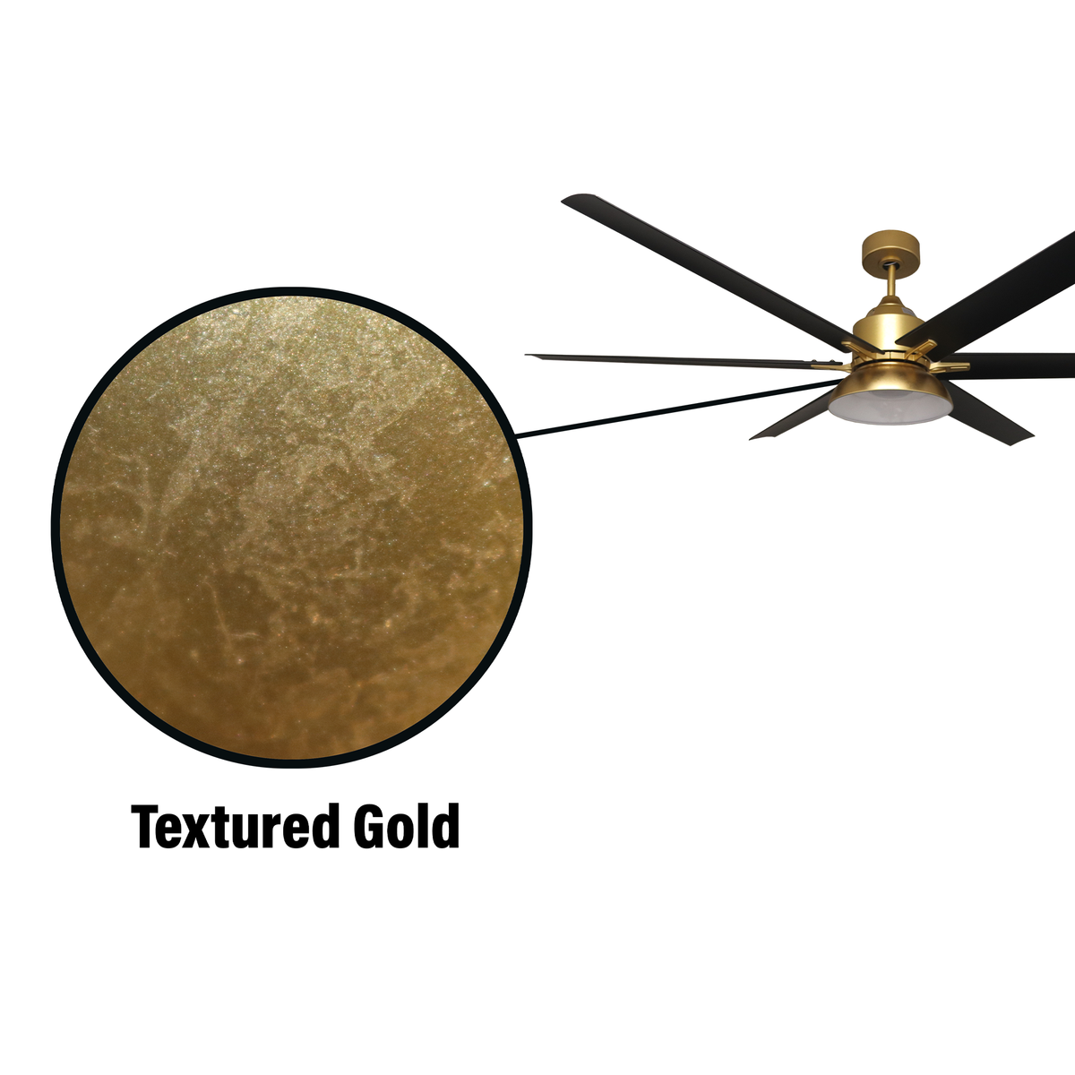 gold ceiling fan with light large
