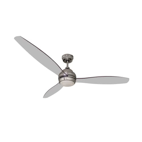 Ninove 60&quot; Ceiling Fan with Light Modern Rustic Ceiling Fan with Acrylic Blades LED Textured Gold or Chrome