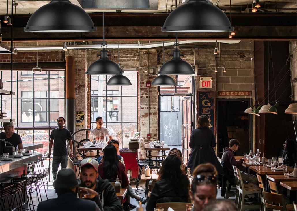 Modern black pendant light cafe restaurant