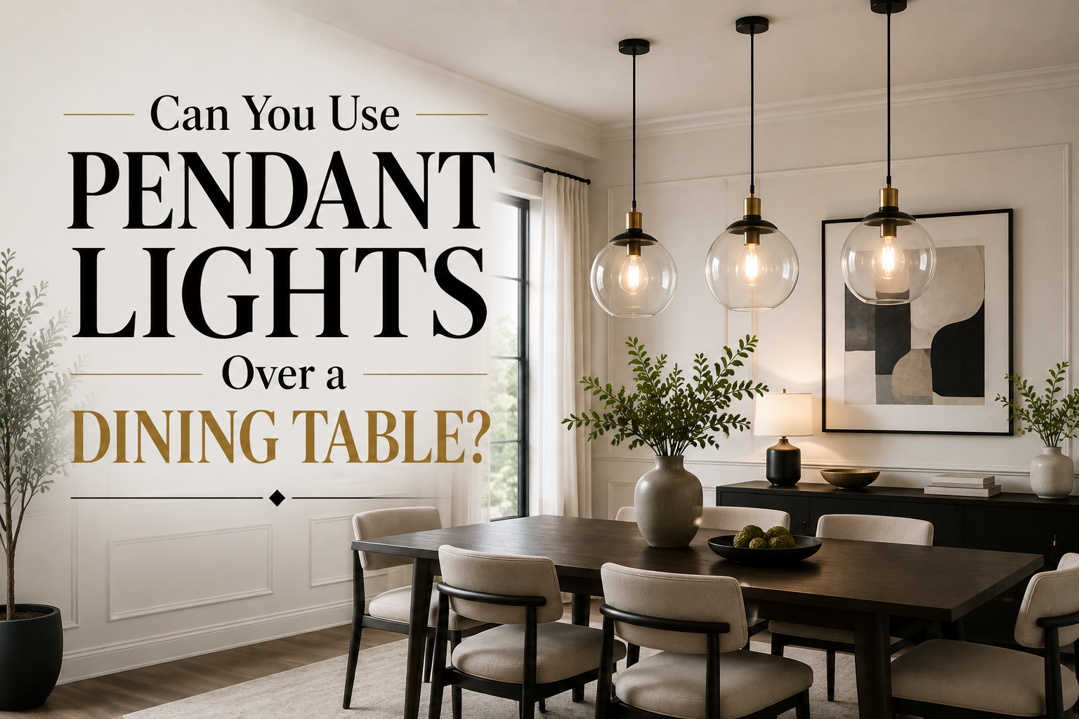Can You Use Pendant Lights Over a Dining Table?
