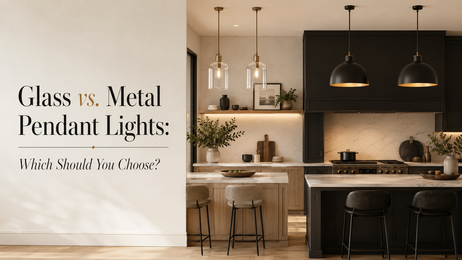 Glass vs. Metal Pendant Lights: Which Should You Choose?