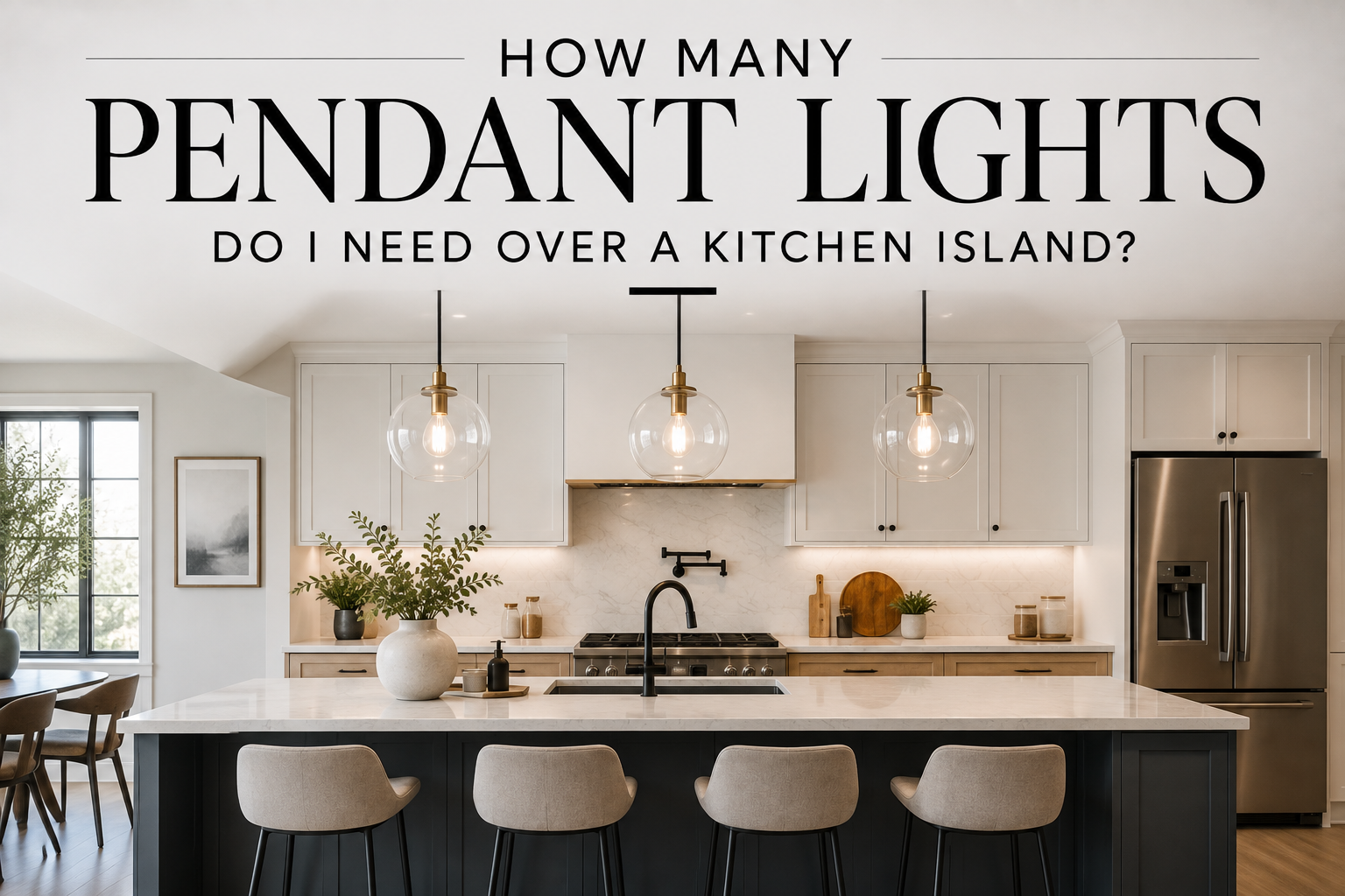 How Many Pendant Lights Do I Need Over a Kitchen Island?