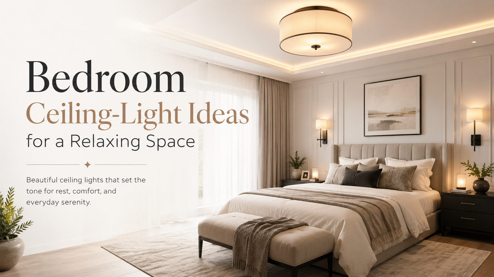 Bedroom Ceiling-Light Ideas for a Relaxing Space