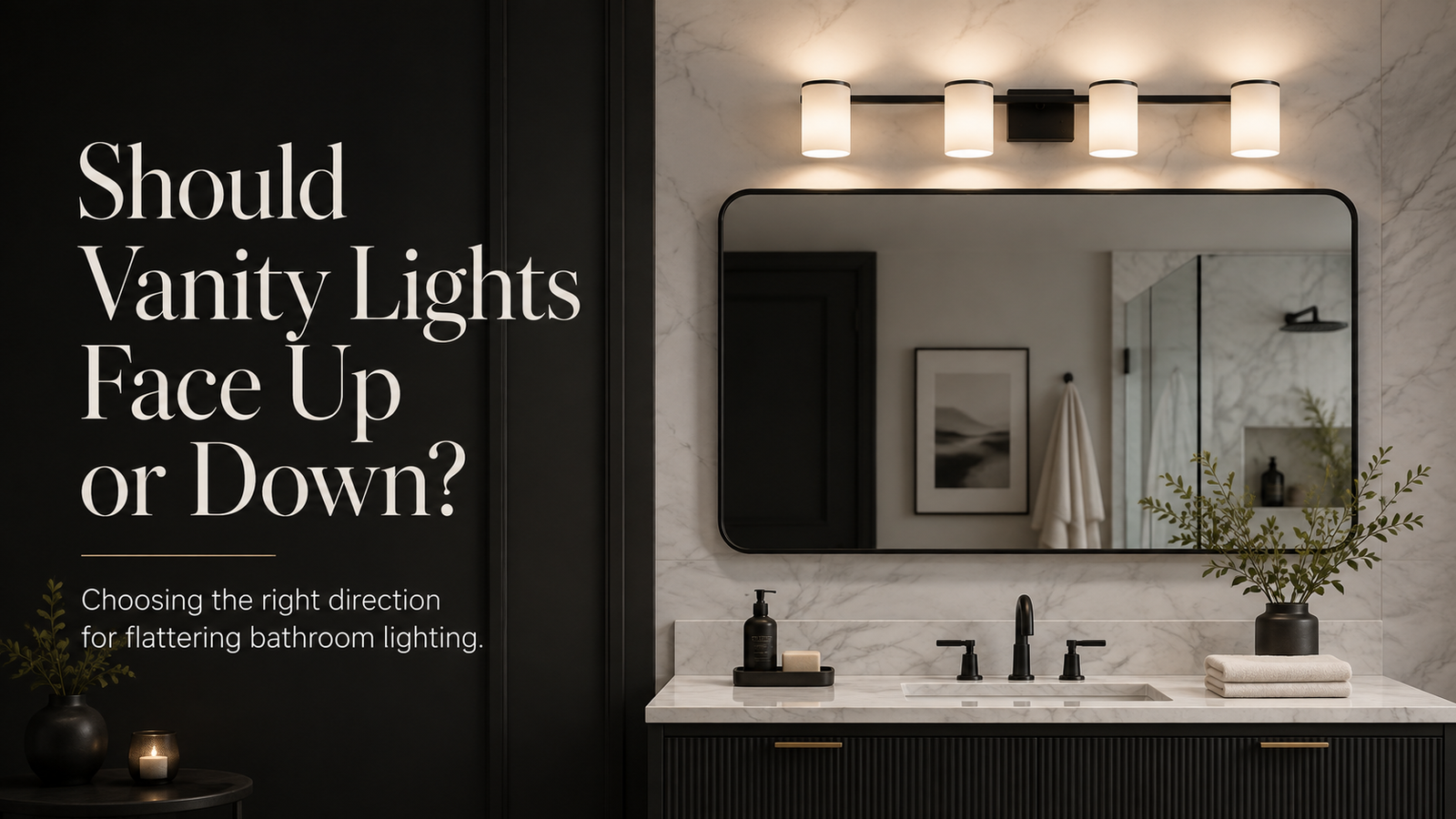 Should Vanity Lights Face Up or Down?