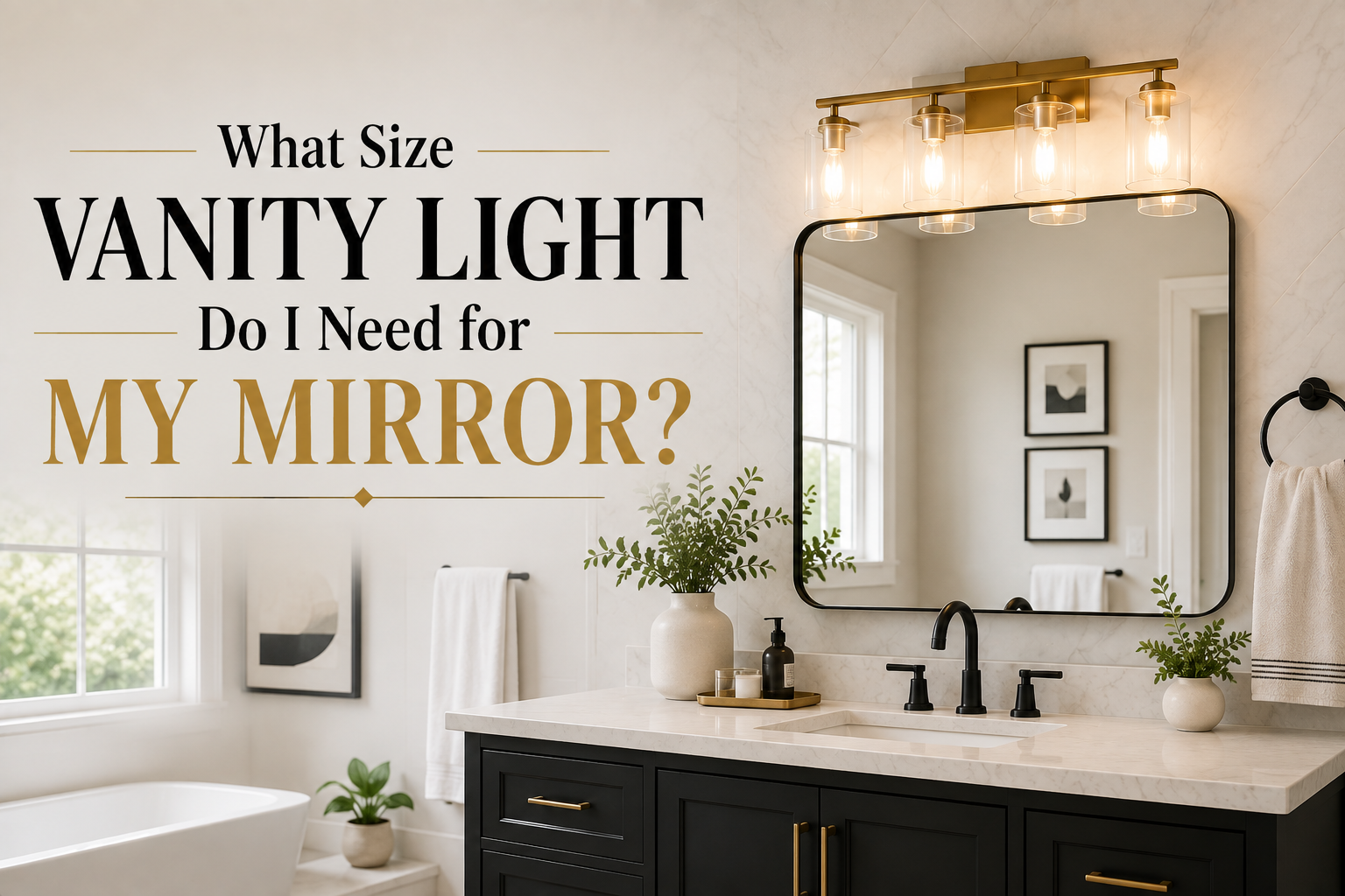 What Size Vanity Light Do I Need for My Mirror?