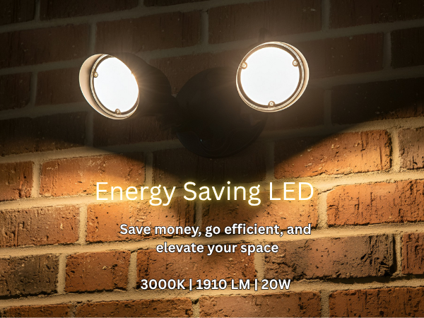 LED-Double Flood-Matte Black-20W 3000K