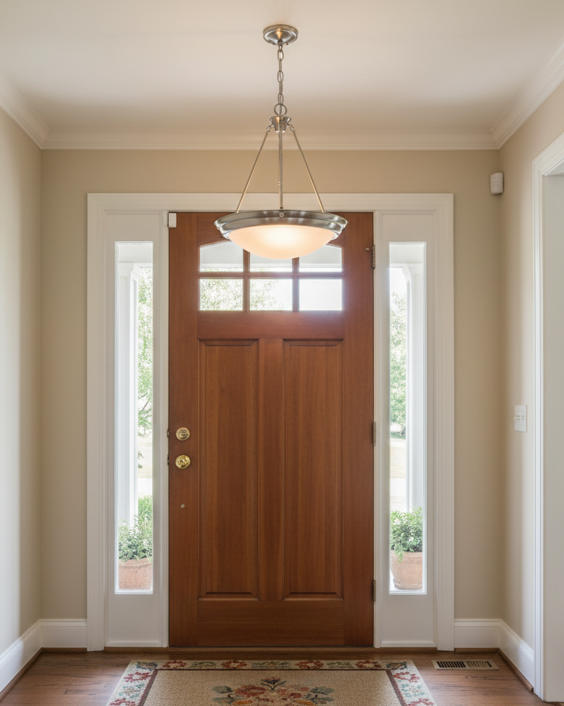 Laredo Foyer White Bowl Hanging Pendant