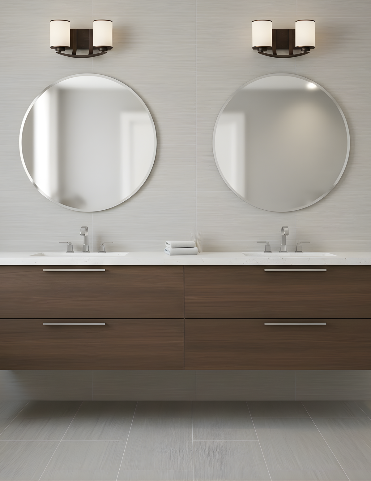 Lexington 2 Light Vanity Light - Rubbed Bronze with White Glass