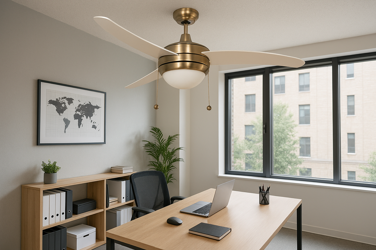 Contemporary 52 inch Ceiling Fan with Light - Brushed Nickel