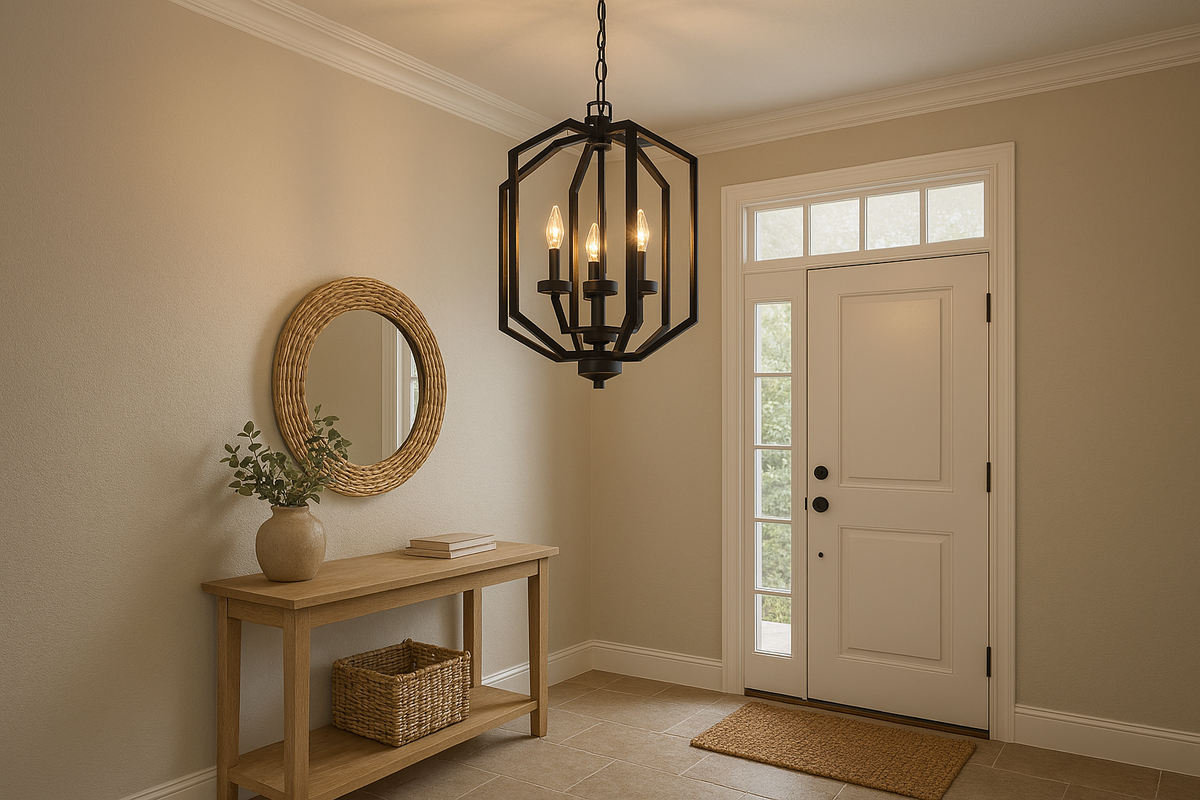 Paris 3 Light Open Cage Pendant Light - Rubbed Bronze Finish with No Glass
