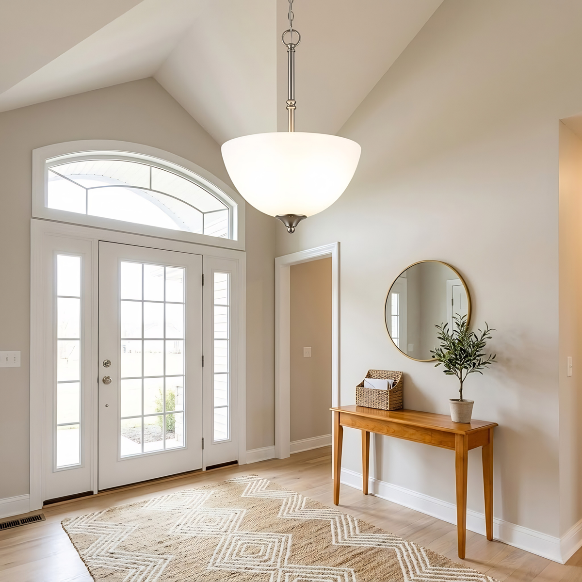 16 Inch Flush Bowl Pendant Farmhouse Hallway Ceiling Light Fixture #19329