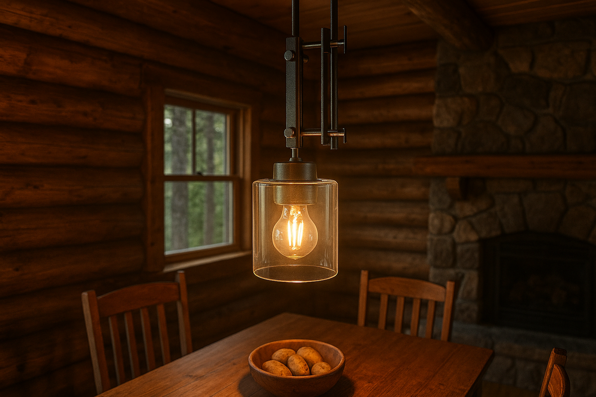 Paris 1 Light Pendant Light - Brushed Nickel with Clear Glass