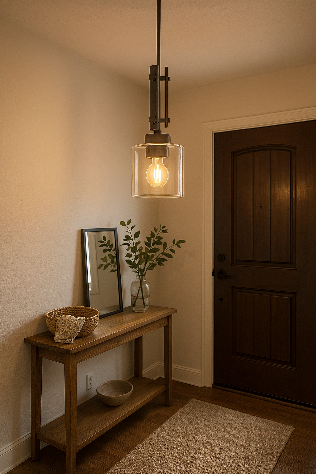 Paris 1 Light Pendant Light - Brushed Nickel with Clear Glass