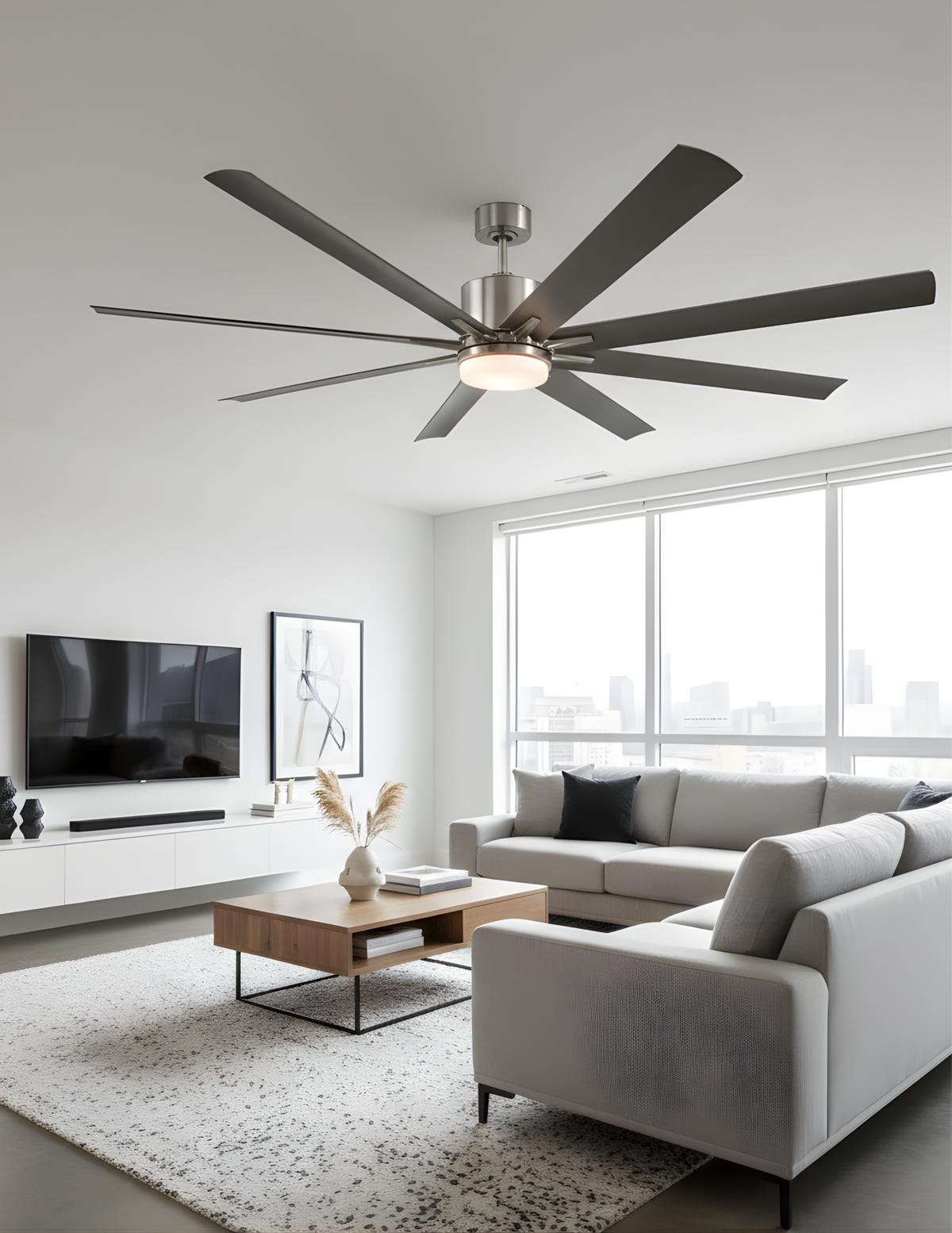 Metro Damp Patio Fan - NK Silver ABS Blades