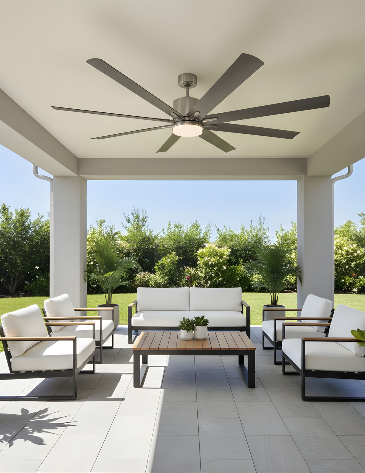 Metro Damp Patio Fan - NK Silver ABS Blades