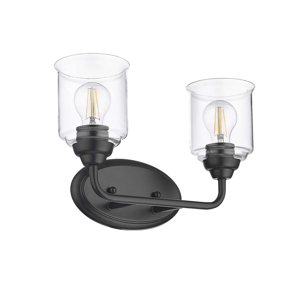 Acheron 2-Light Clear Glass Vanity - MB