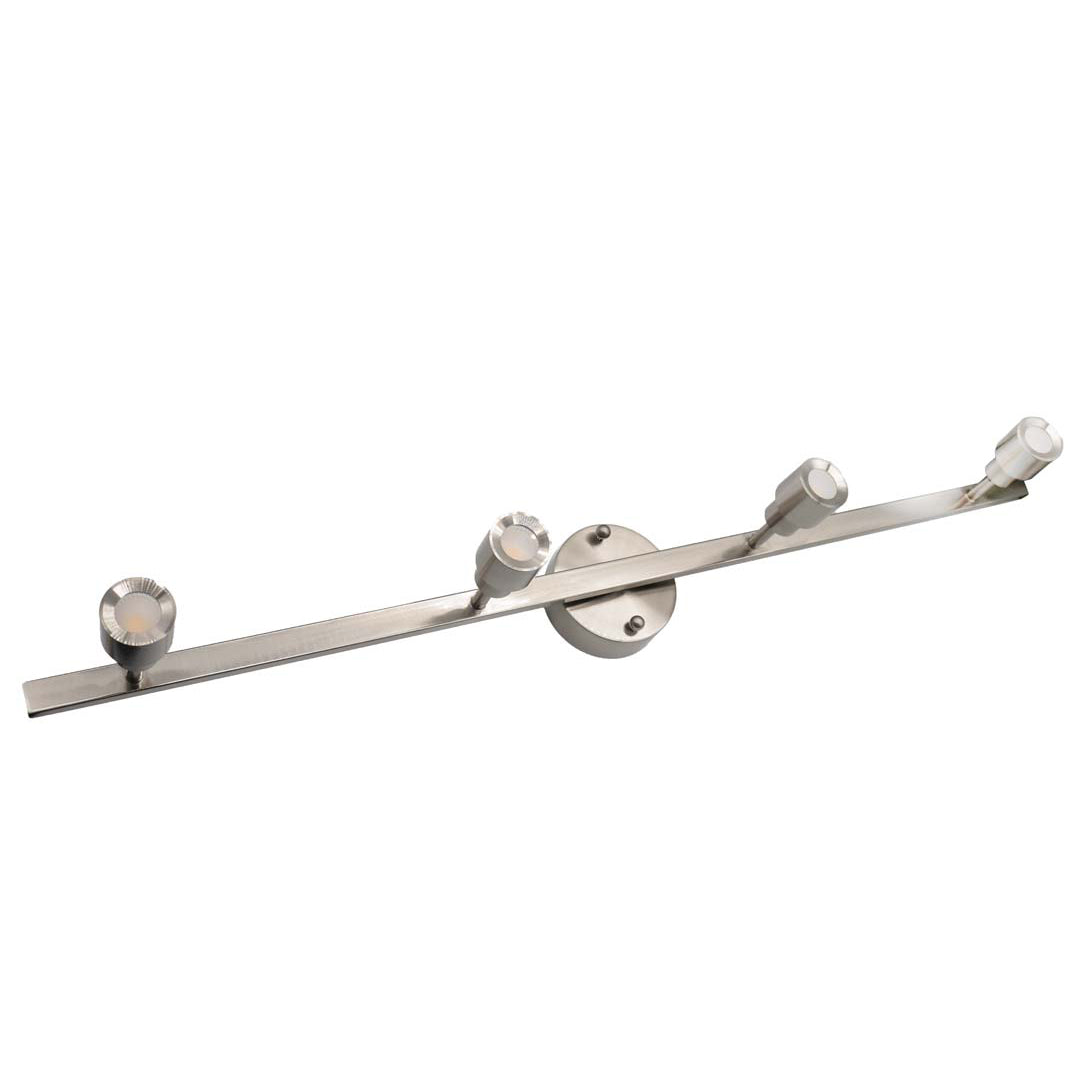 led bar light 4 head 2700k brushed nickel