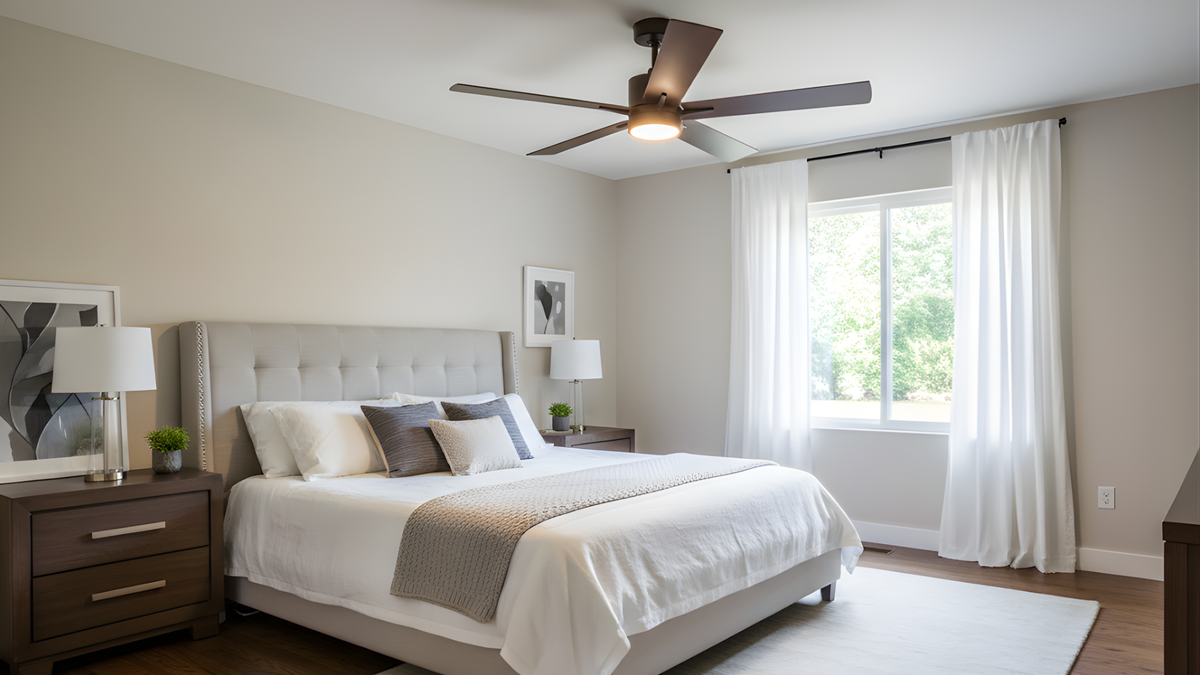 Metro 5 Blade 52" Farmhouse Rubbed Bronze Ceiling Fan with Lights