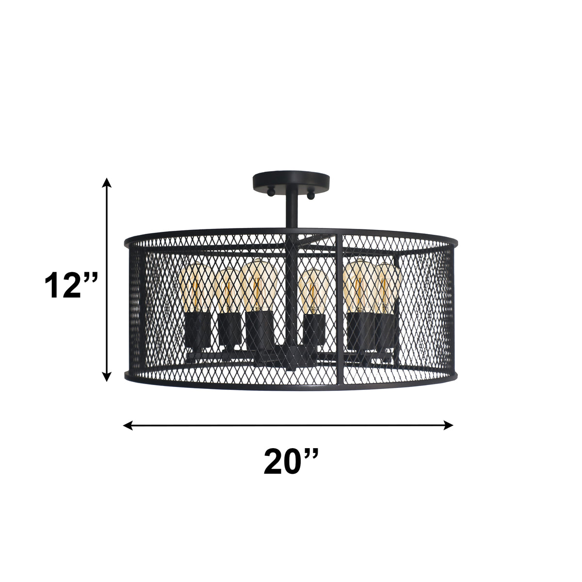 20inch semi flush mount lighting ceiling 