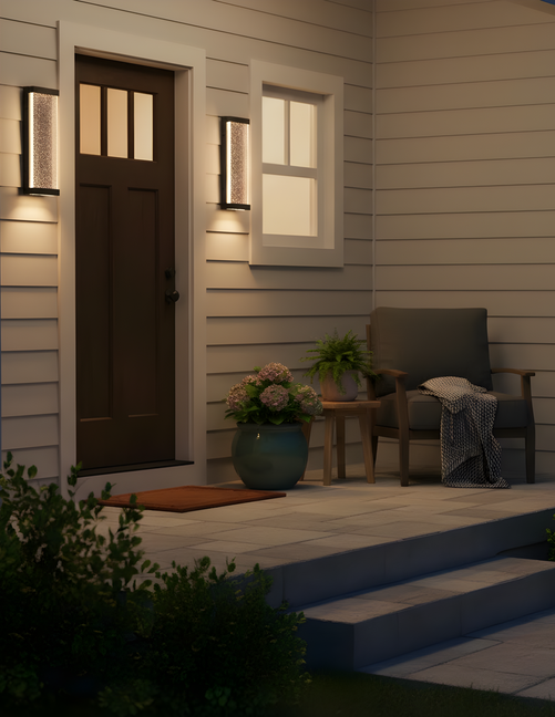 Priscu Modern LED Bubble Glass Matte Black Wall Light – Matte Black