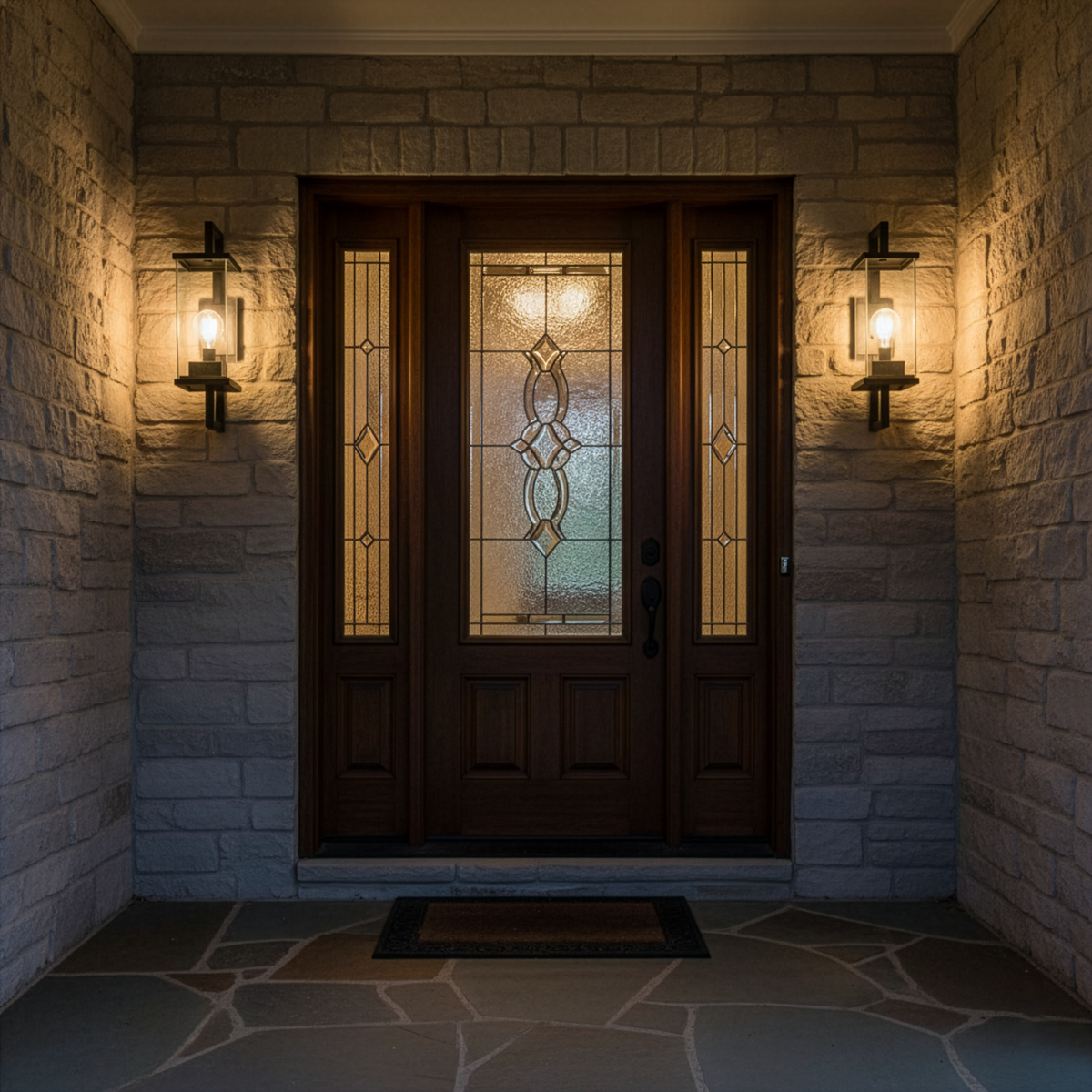 Large Modern Coach Light Matte Black