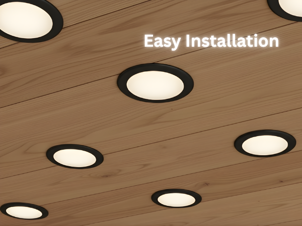 Matte Black 5/6" LED Disk Light - 15W - 3000K Dimmable