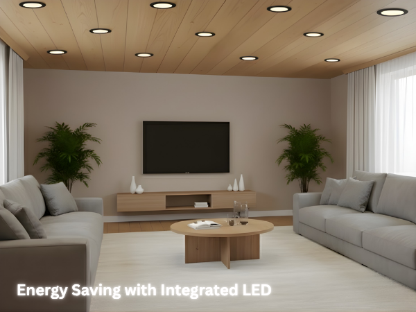 Matte Black 5/6" LED Disk Light - 15W - 3000K Dimmable