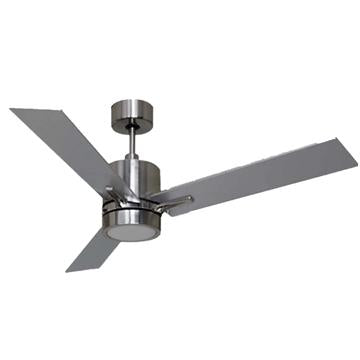 3-Blade 52" NK Modern Cylinder Fan Silver/Walnut Blades Remote & Handheld included