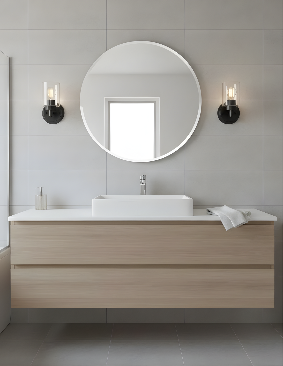 Mincio 1-Light Clear Glass Sconce