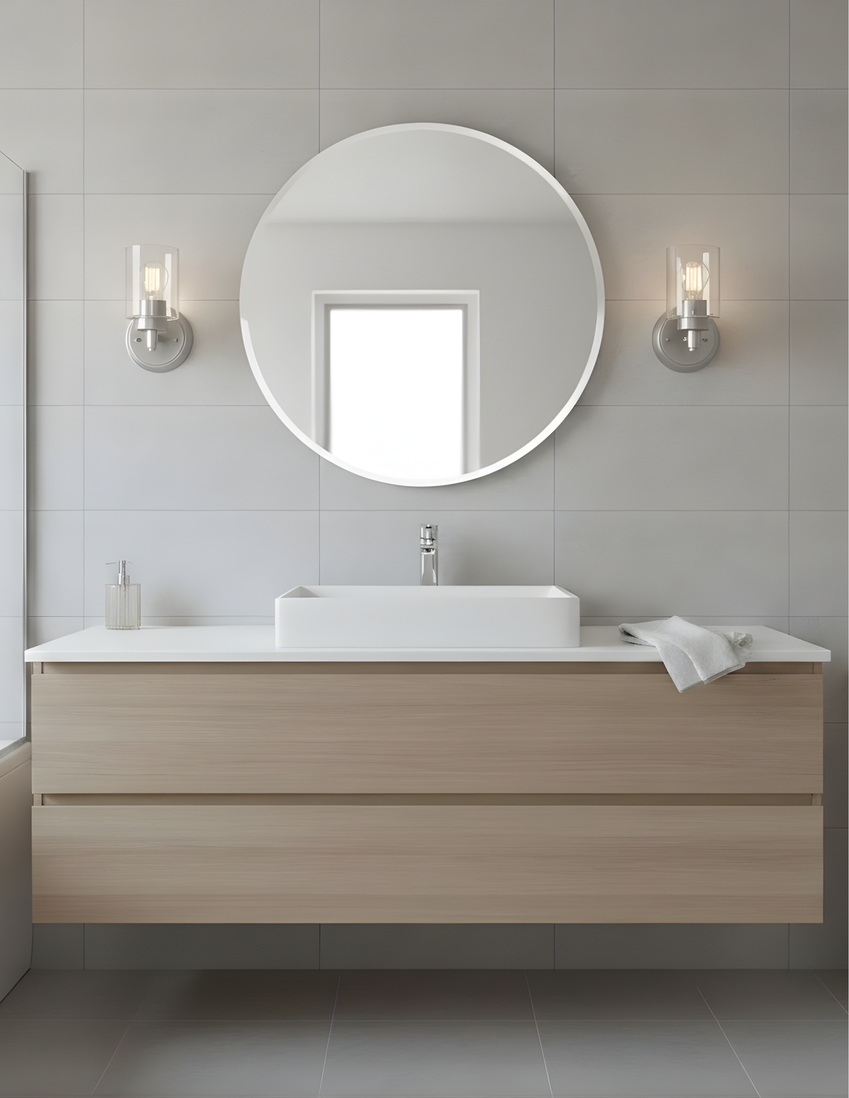 Mincio 1-Light Clear Glass Sconce