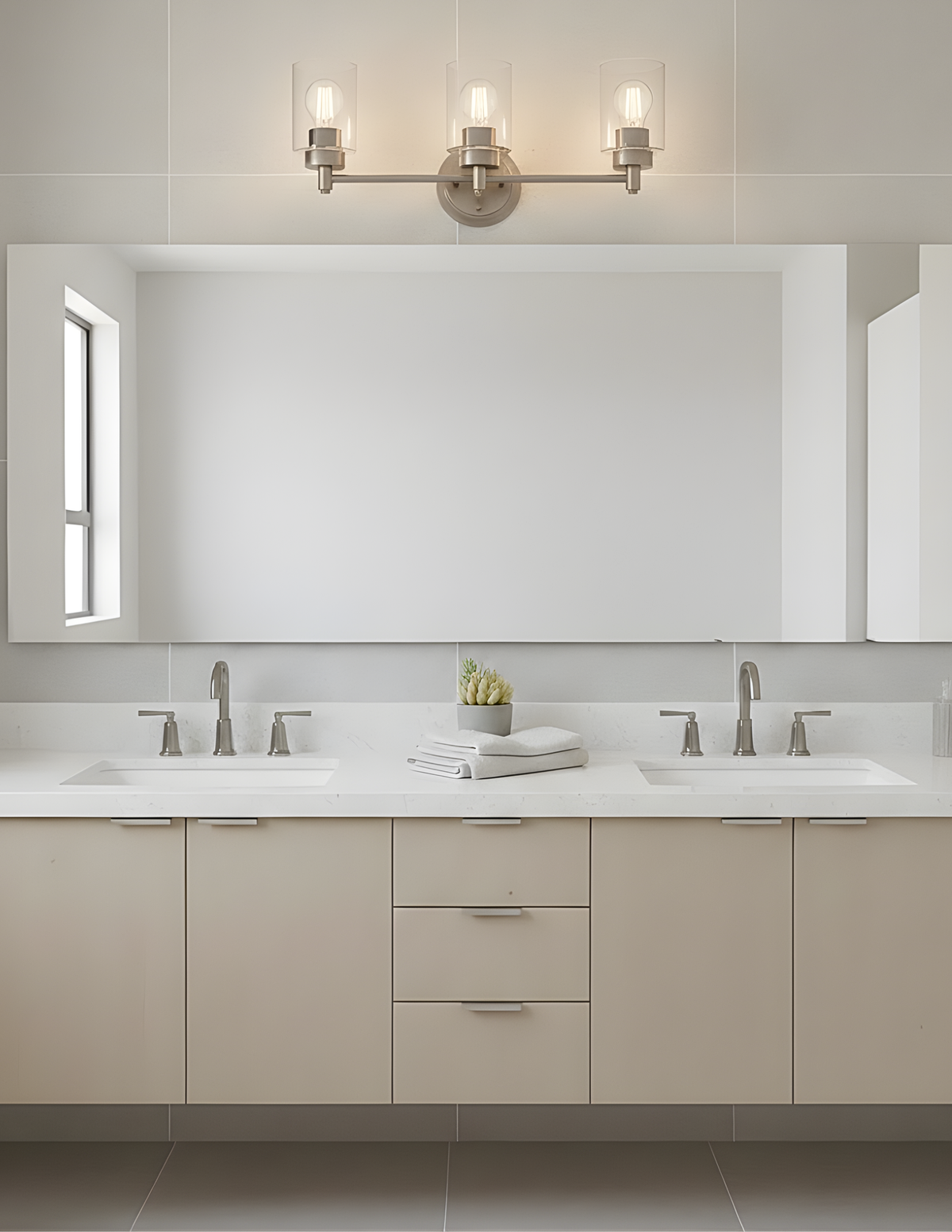Mincio 3-Light Clear Glass Vanity