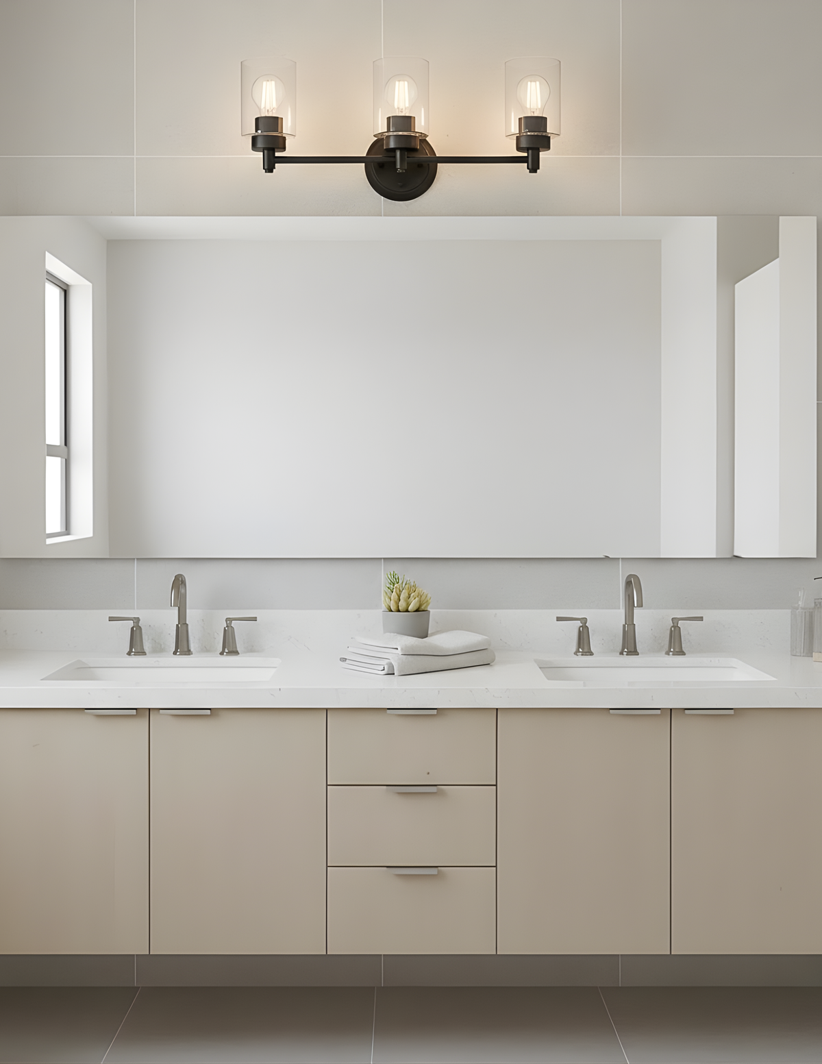 Mincio 3-Light Clear Glass Vanity