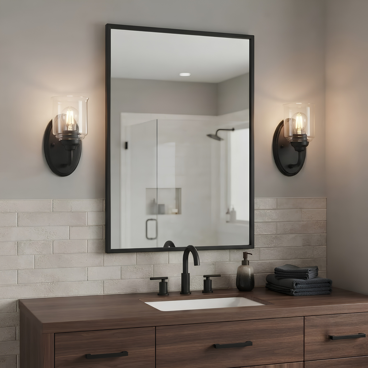 Acheron 1-Light Clear Glass Sconce - MB