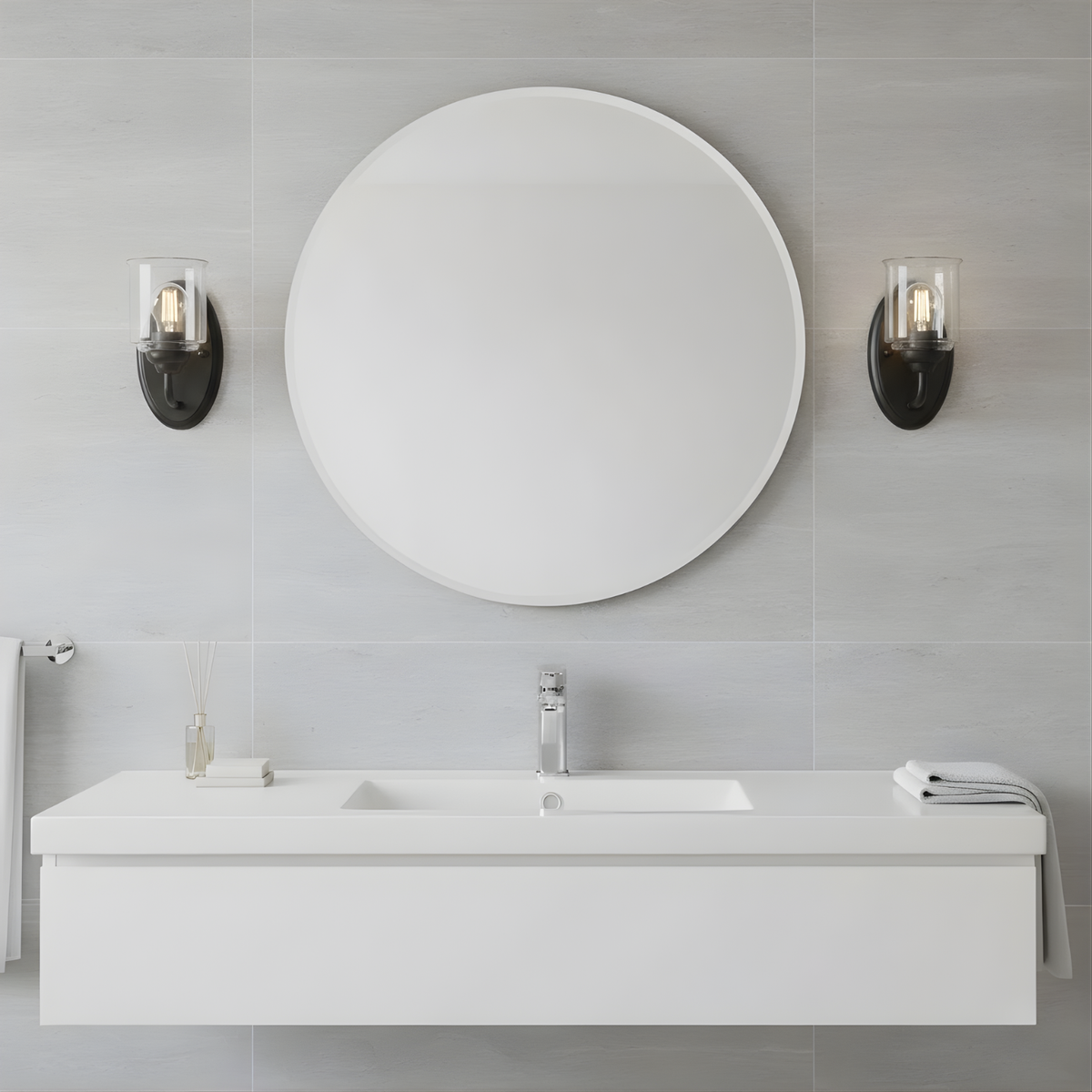 Acheron 1-Light Clear Glass Sconce - MB