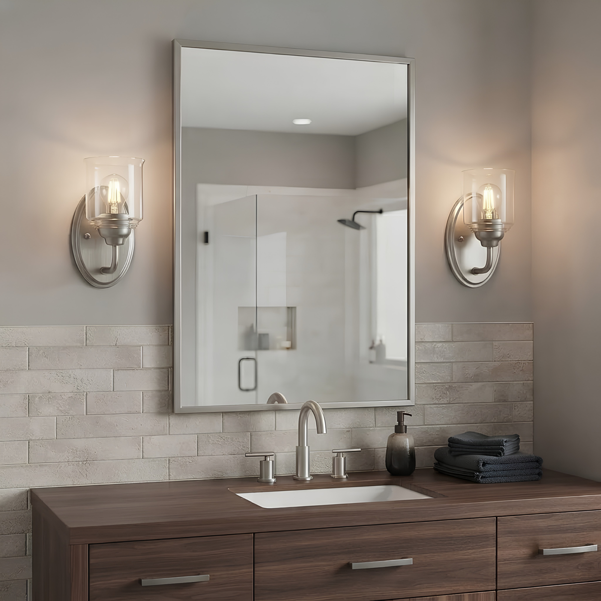 Acheron 1-Light Clear Glass Sconce - MB