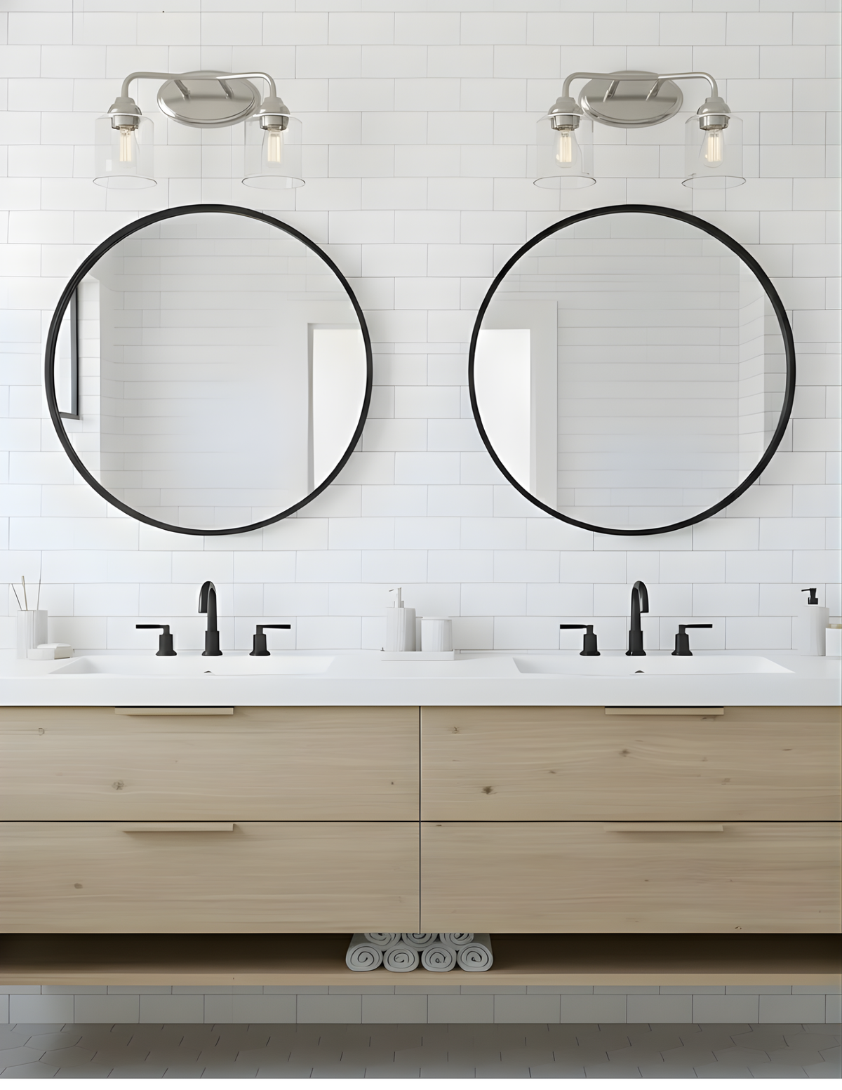 Acheron 2-Light Clear Glass Vanity - MB