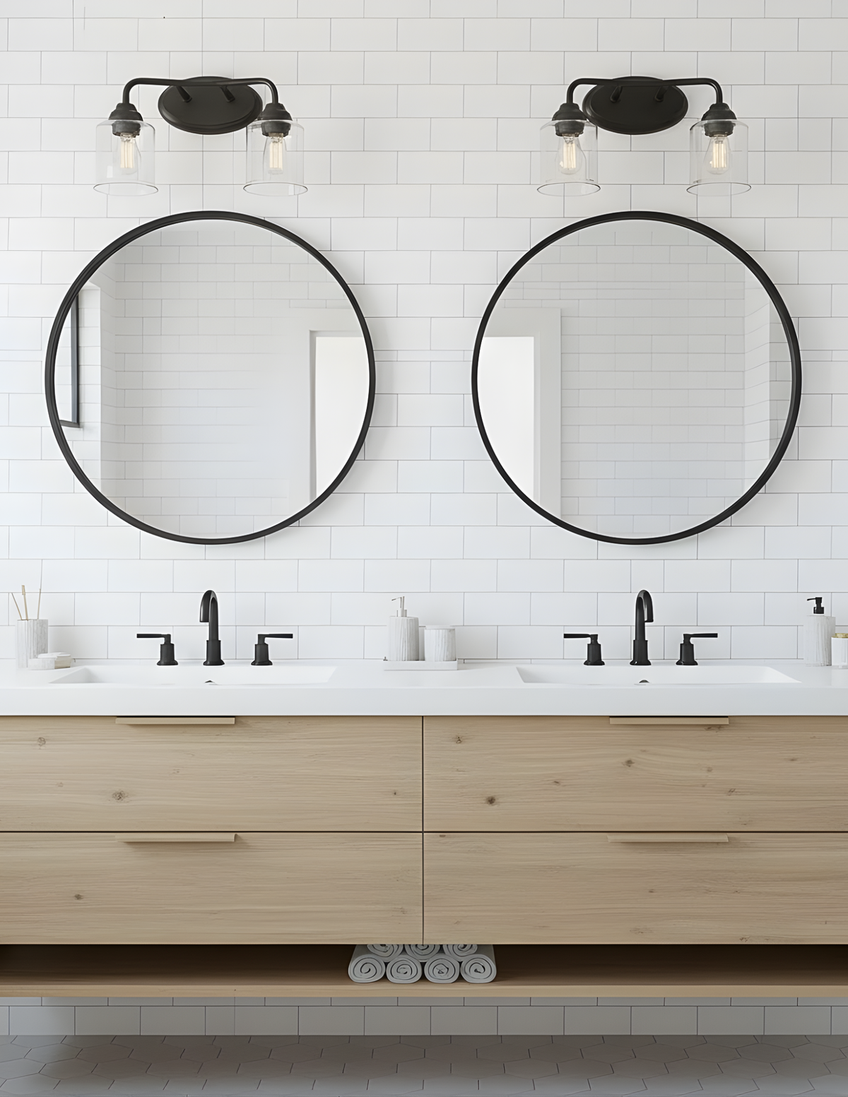 Acheron 2-Light Clear Glass Vanity - MB