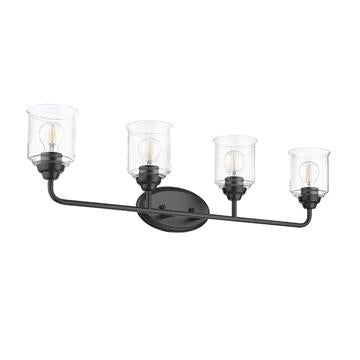 Acheron 4-Light Clear Glass Vanity - MB
