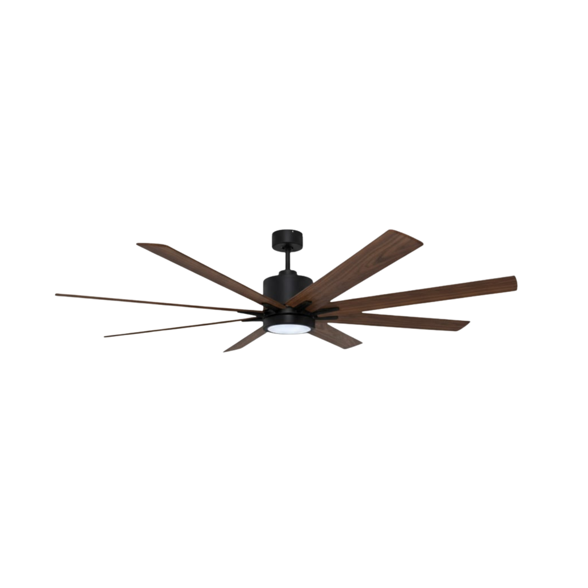 8-Blade 66" MB Fan Matte Black/Walnut Blades 20W LED 3K,4K,5K