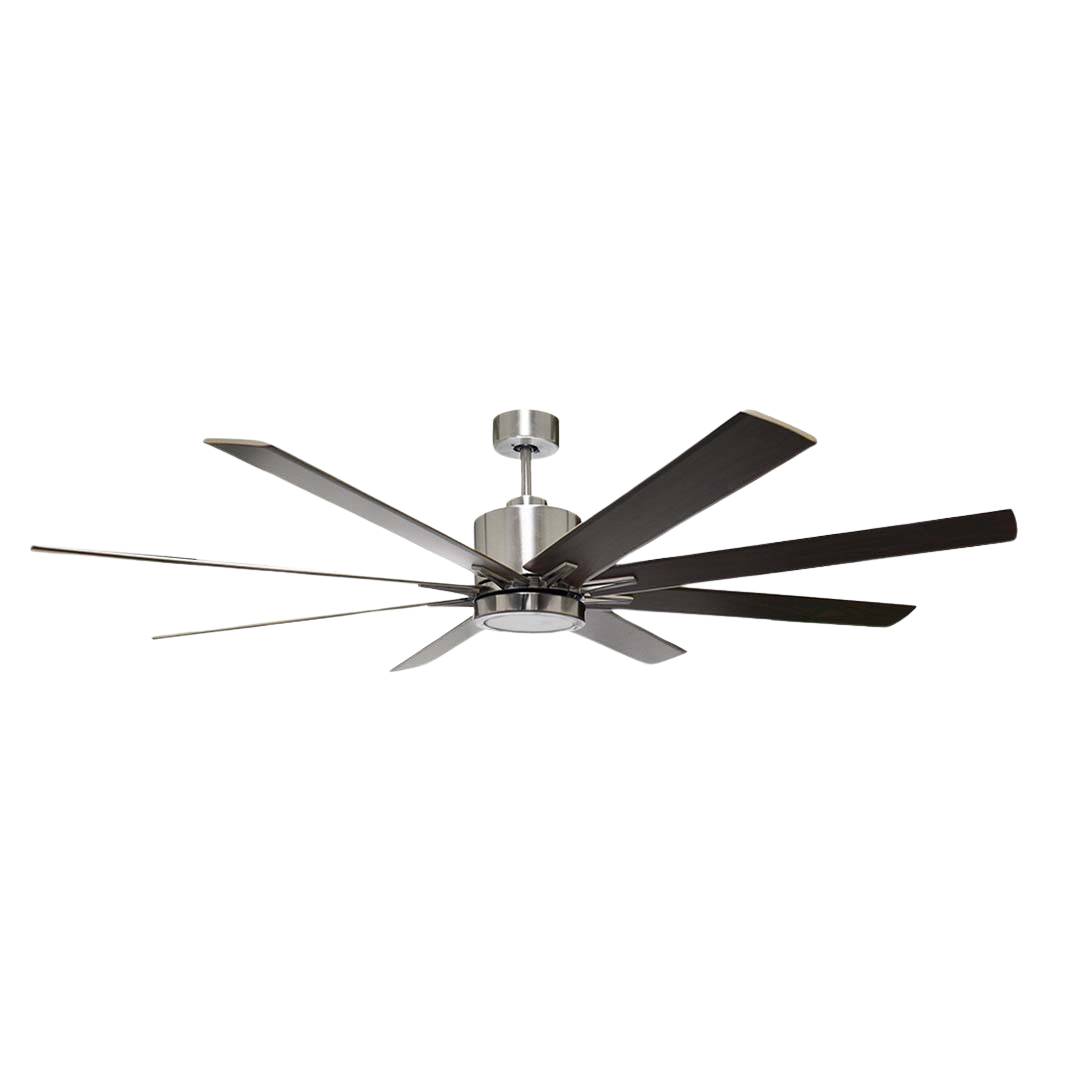 8-Blade 66" NK Fan Silver/Walnut Blades 20W LED 3K,4K,5K