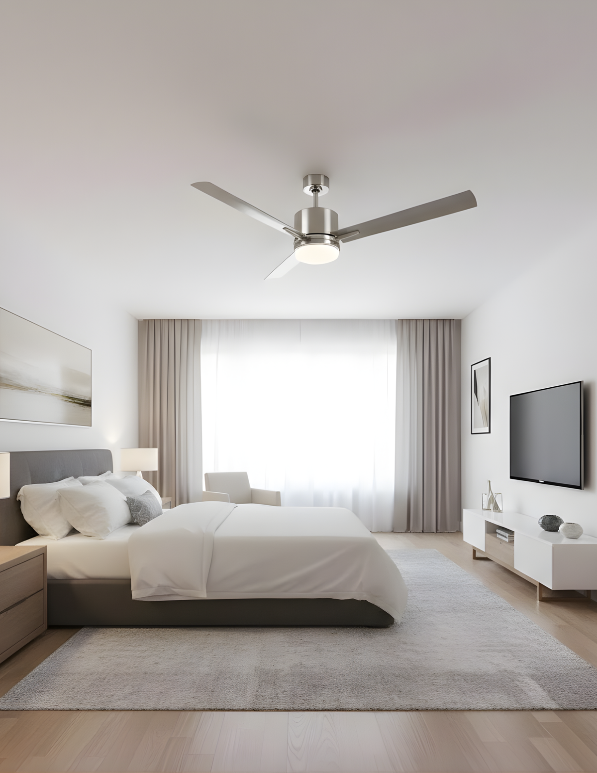 Neo Damp Patio Fan - NK Silver ABS Blades 20W LED 3K,4K,5K