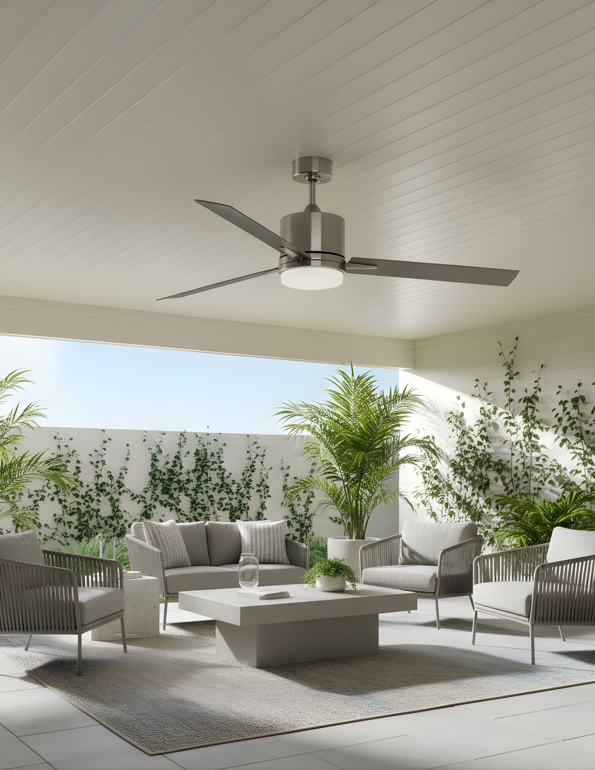 Neo Damp Patio Fan - NK Silver ABS Blades 20W LED 3K,4K,5K