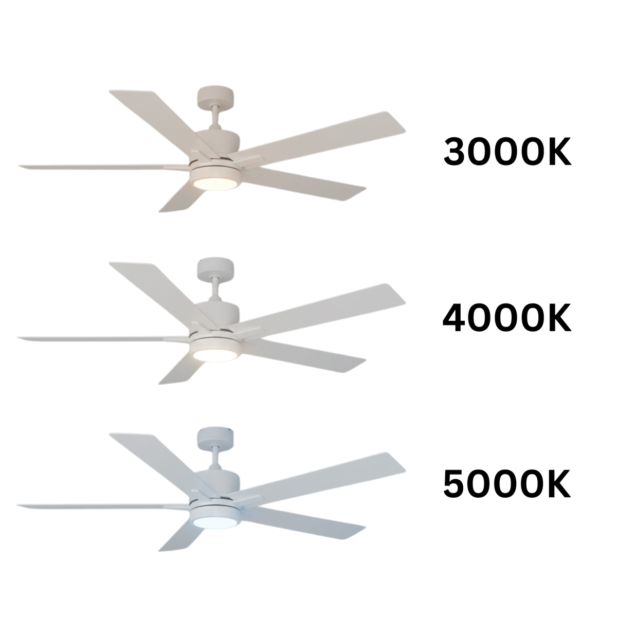 5-Blade 52" WH Metro Fan WH Blades WC6 3K4K5K