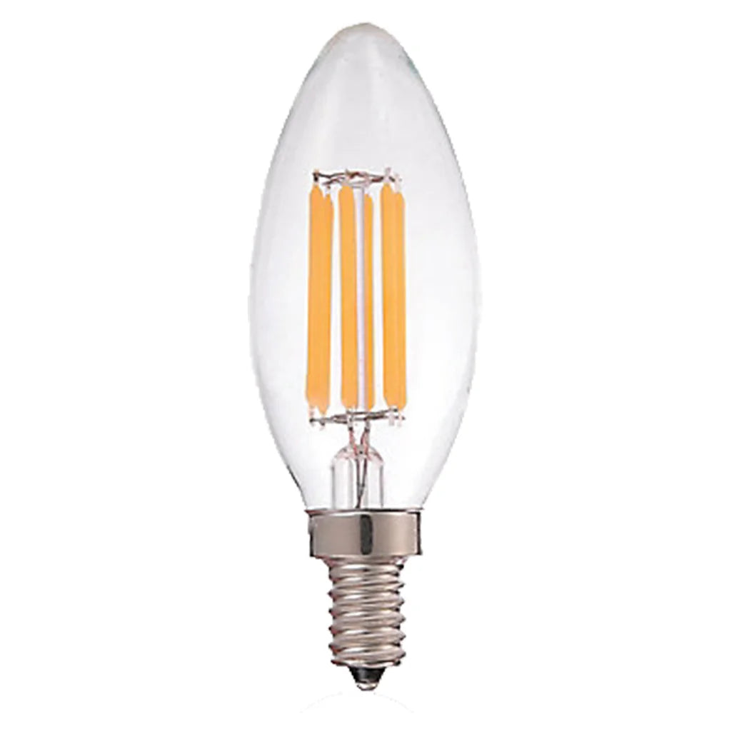 8W B12 Large Torpedo E12 Candle LED Lamp 3000K Dimmable